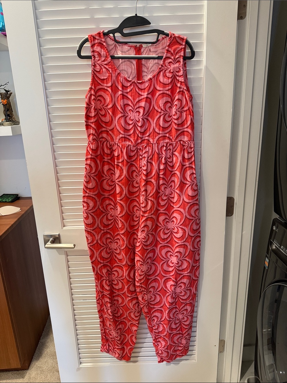 Lucy and Yak Women's Groovy Floral Sleeveless Baggy Jumpsuit